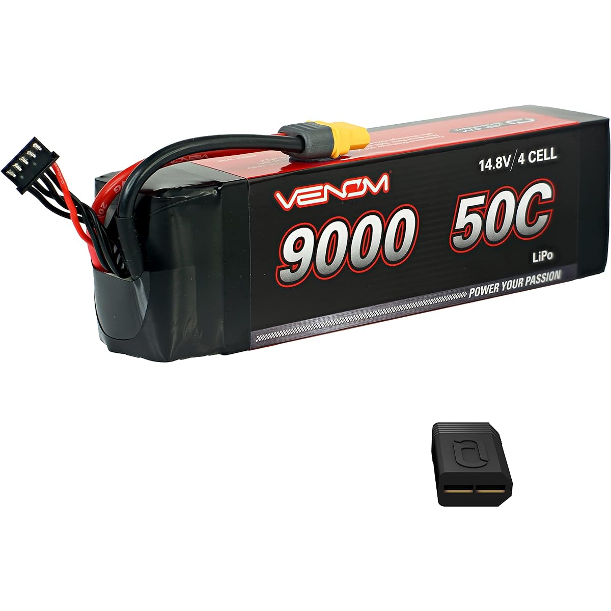 Venom RC Drive 14.8V 9000mAh 50C 4S Lipo: UNI 2.0 Plug