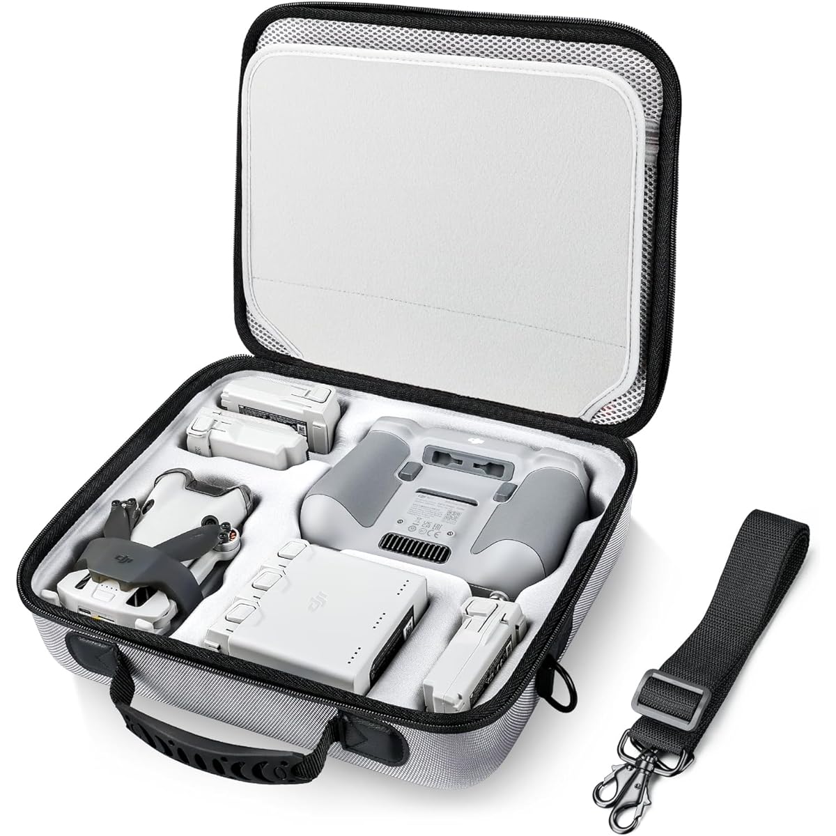 Lykus Spartan MM400 Carry Bag Case for DJI Mini 4 Pro/Mini 3/Pro, Fits up to 7 Batteries and RC Straps [Case Only]