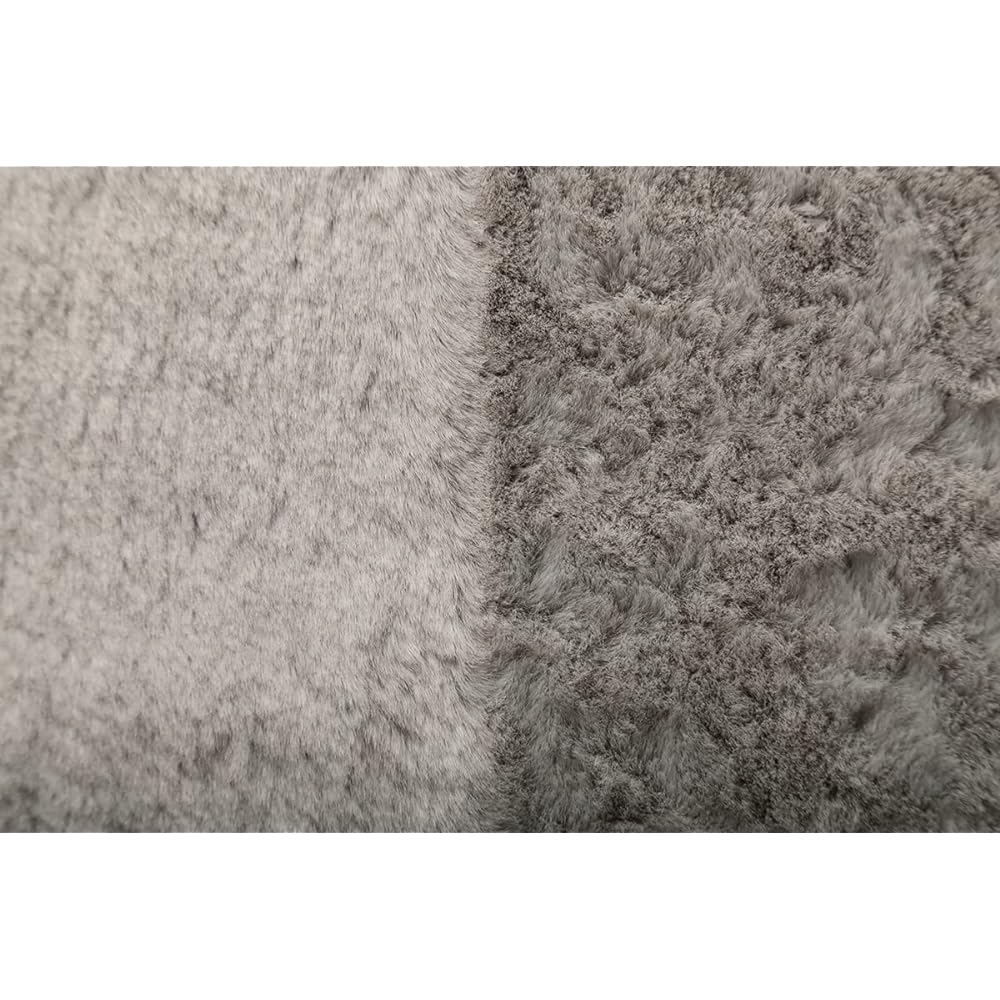 Ikehiko Rug Carpet Mat Rectangle Lapias Pearl Gray Approx. 200 x 250cm Simple Plain Soft Fluffy Soft Touch Feminine #3987819