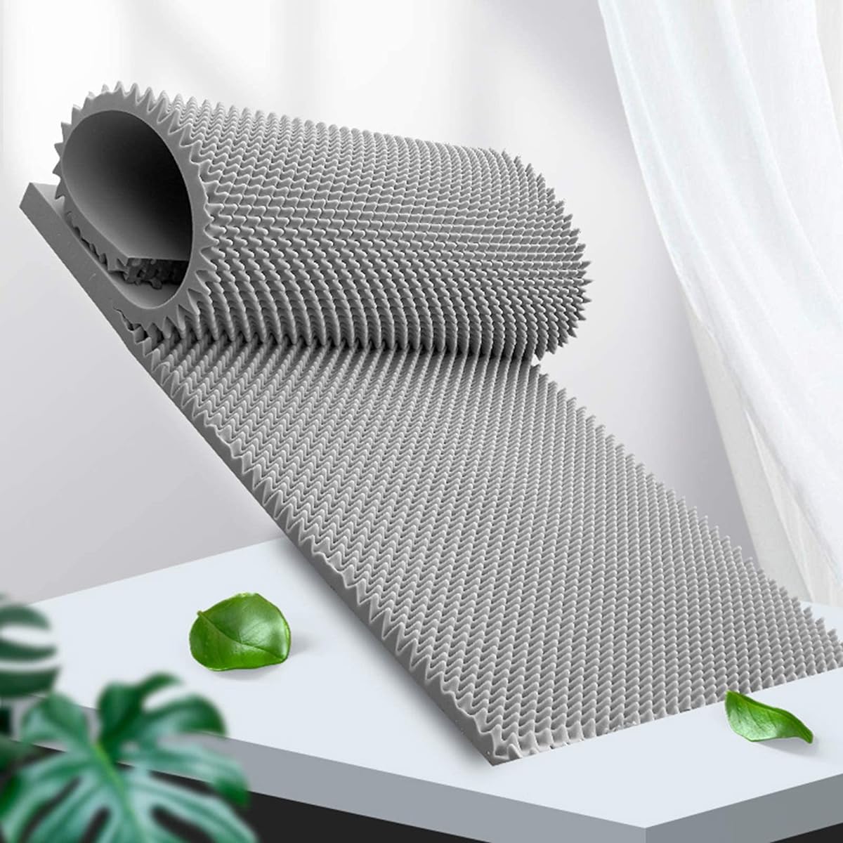 Piano Room Sound Absorbing Cotton Floor Wall Soundproofing Foam Commercial Acoustic Room Treatment (Black) (Gray)