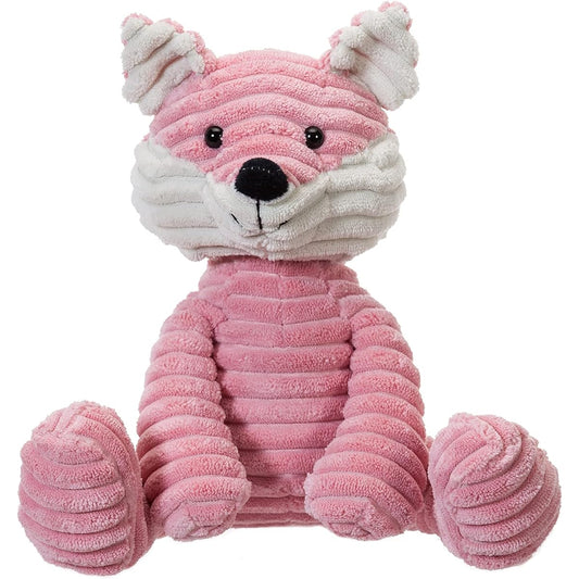 Apricot Lamb Pink Fox Plush Toy Fluffy Cute Fox Sitting Height 21cm Ages 6+