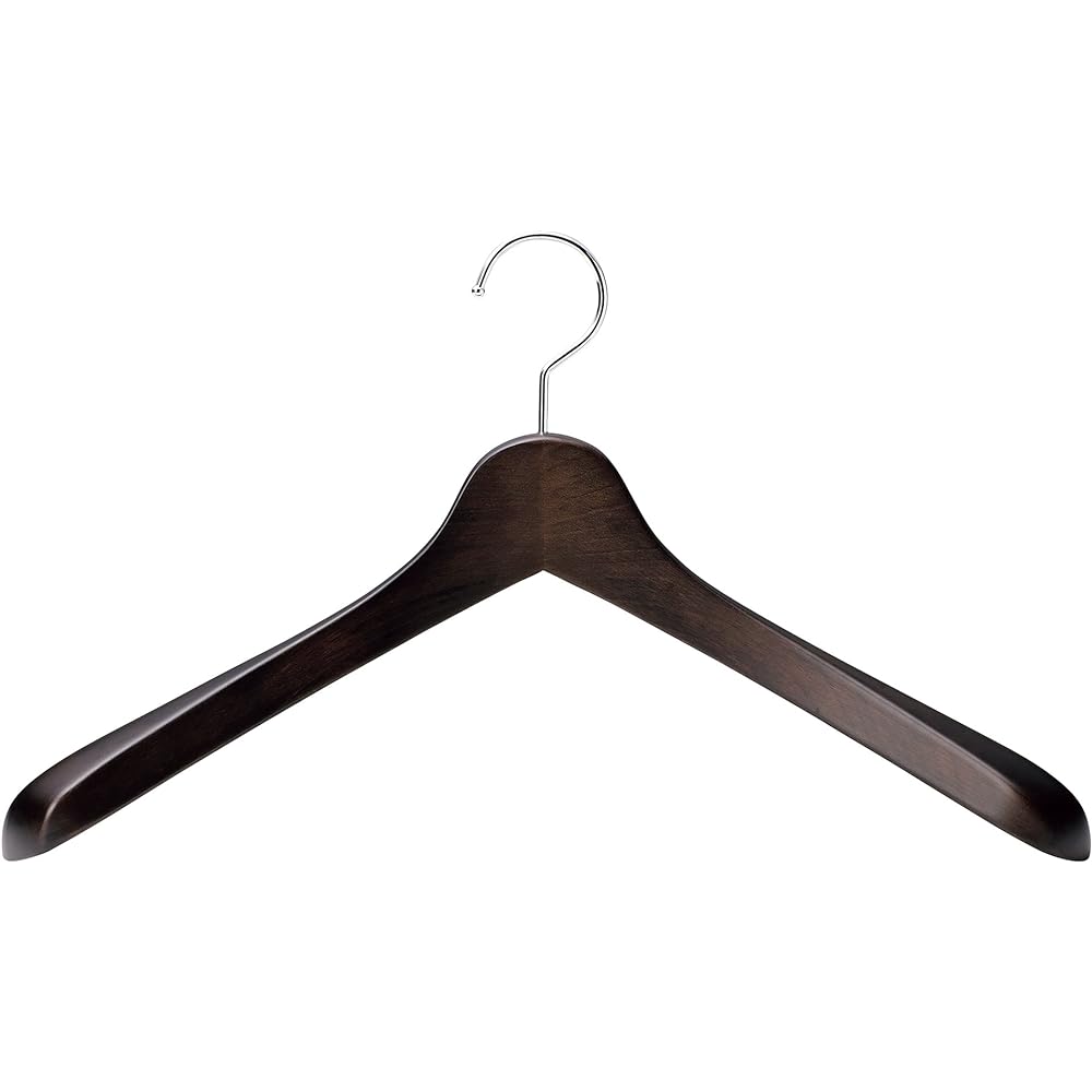 [Nakata Hanger] Made in Japan Wooden Men's Jacket Hanger Set of 5 Smoke Brown SET-01N (430mm)