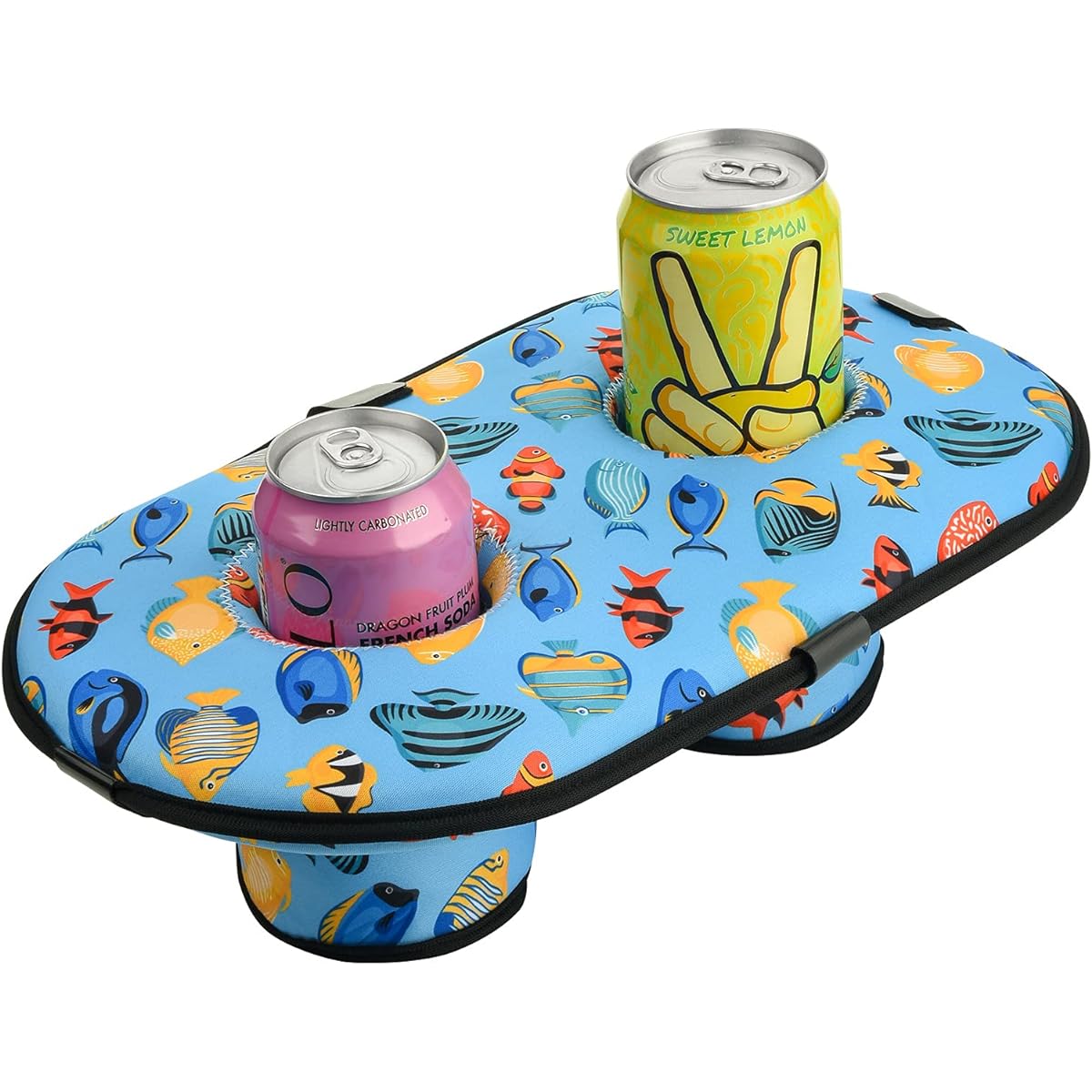 Beautyflier Neoprene Drink Floating Holder Floating Cup Coaster Holder for Summer Pool Parties and Beach (Tropical Fish)