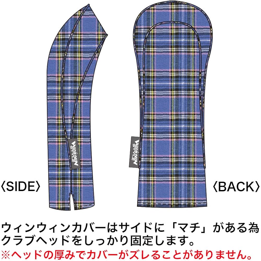 WINWIN STYLE NEO TRADITIONAL Driver Head Cover Tartan Check Compatible with 460cm3 HCN-013 WH
