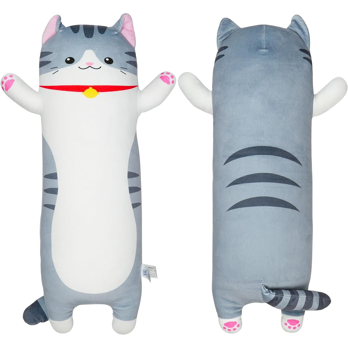 BenBen Long Cat Plush Pillow Cat Stuffed Animal 35.5inch/90cm Large Cuddly Kitten Plush Toy Gift for Kids and Adults