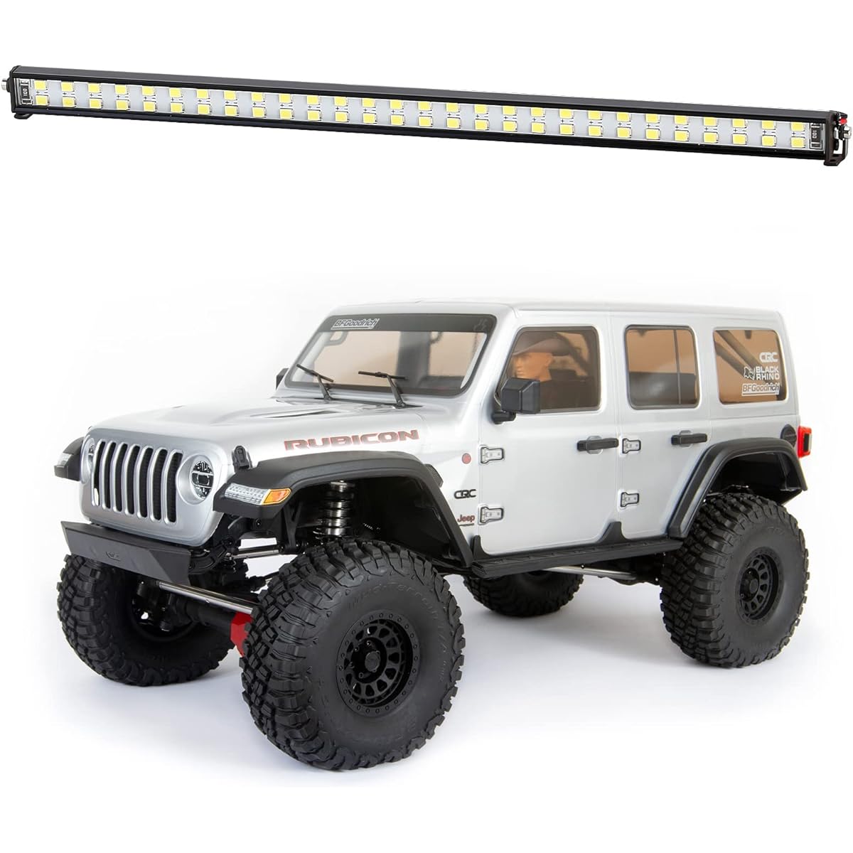INJORA RC Led Light 56Led Roof Light, 1/6 RC Crawler SCX6 Jeep JLU Wrangler Upgrade Parts, 232mm