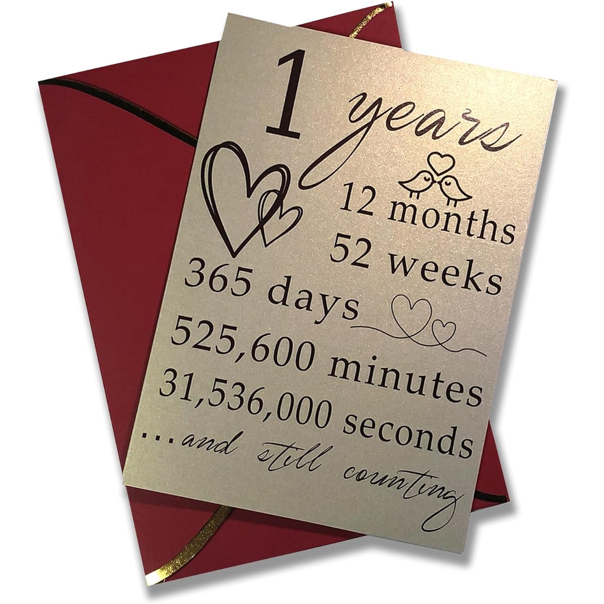 Sutjxc 1st Anniversary Card Gifts, Valentine's Day Cards Gifts for Wife Husband, Anniversary Cards for Husband, Birthday Cards for Boyfriend, Love Cards, Boyfriend Cards, Valentine's Day Cards