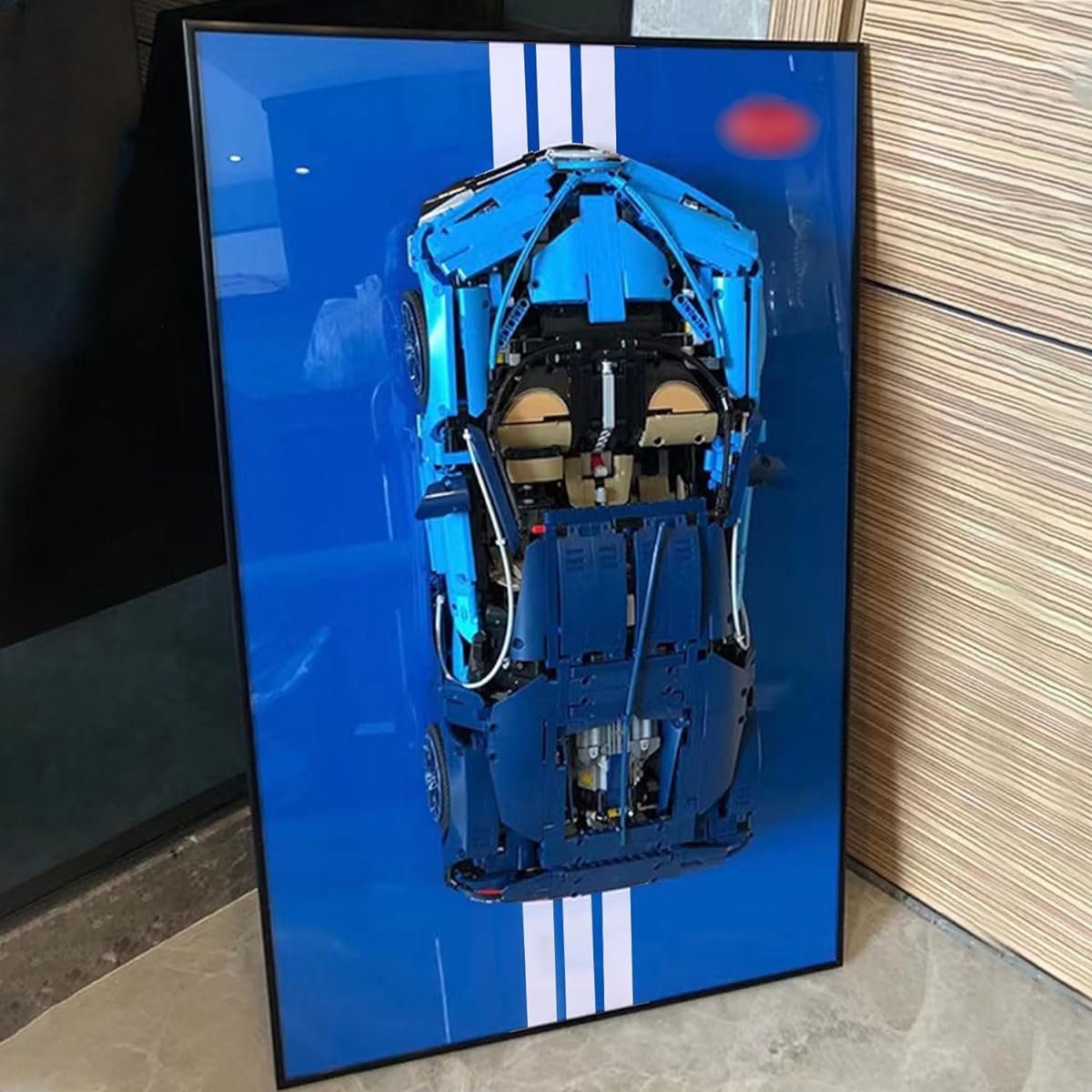 iLuane Display Wallboard for Lego Technic Bugatti Chiron 42083 Race Car, Adult Collection Display Wallboard for Building Kits, Gift for Lego Lovers (Display Wallboard Only)