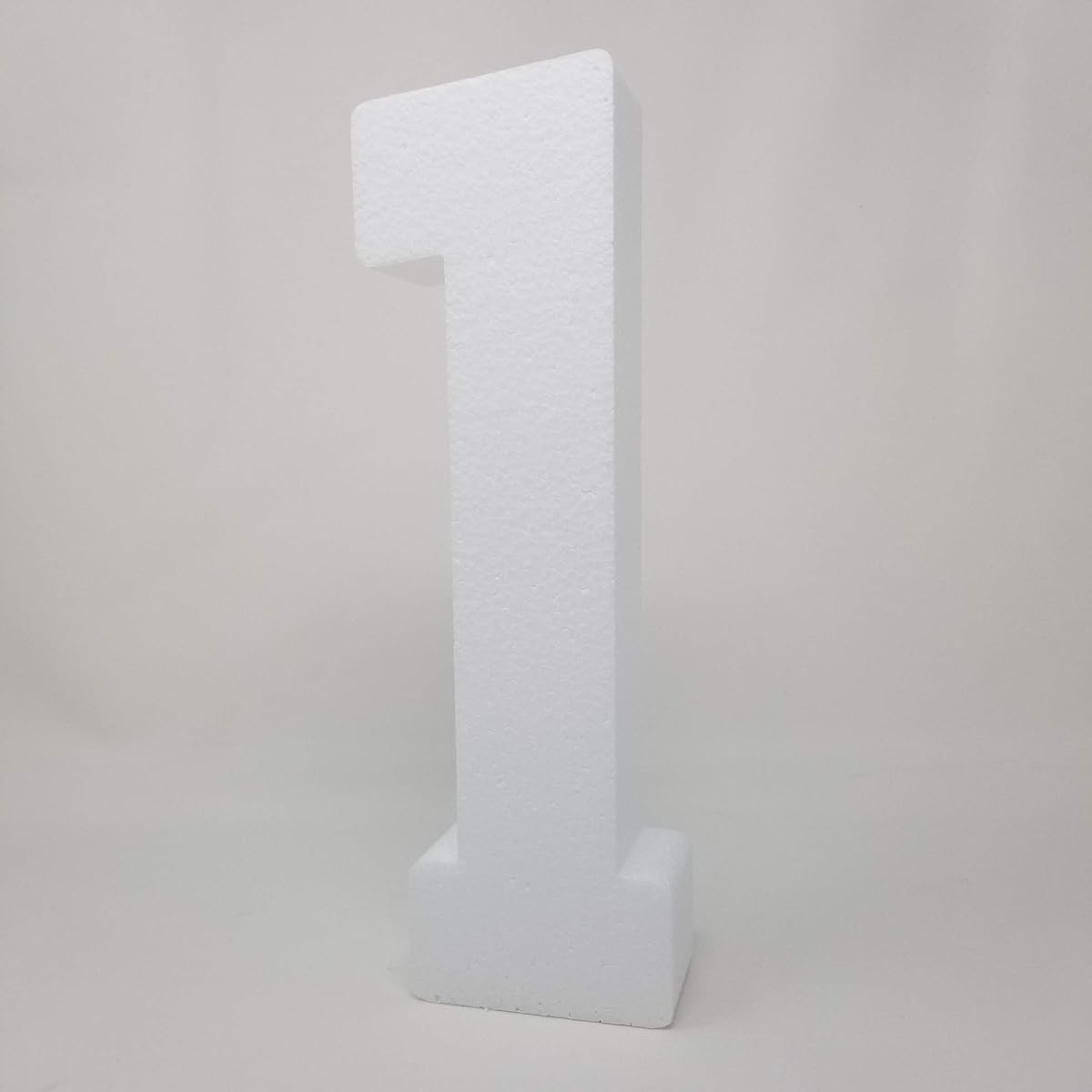 Freestanding EPS Smooth Foam Numbers Wedding Cake Arts Crafts 24" Tall Number 1