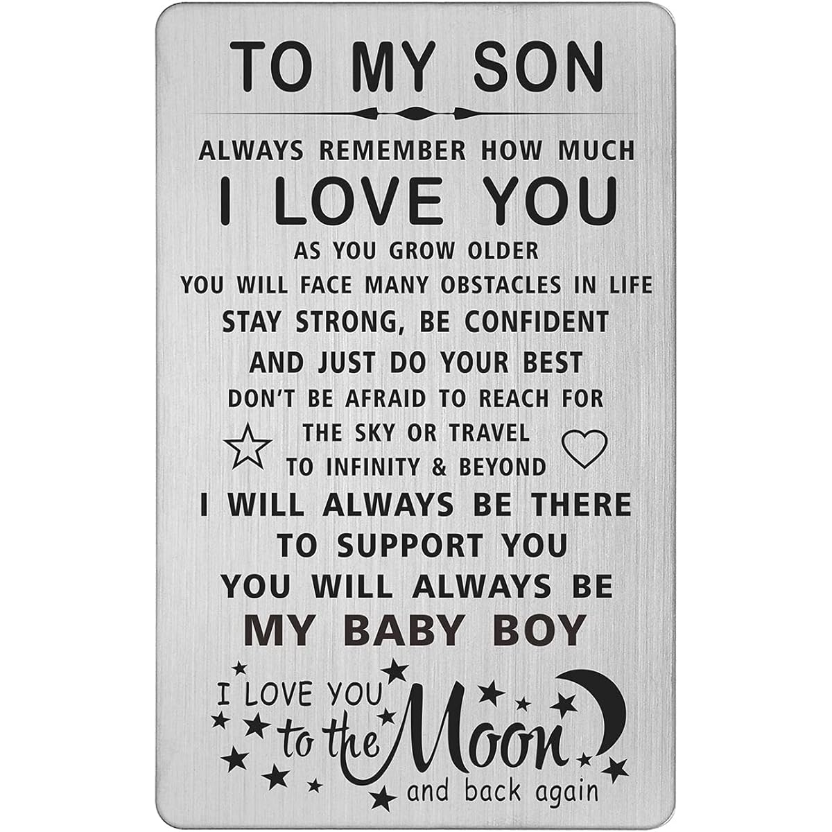 TANWIH I Love You Son Gift Wallet Card Mother Dad Son Graduation Gift Card Mother Father Teen Boy Long Distance Adult Birthday Father's Day Present
