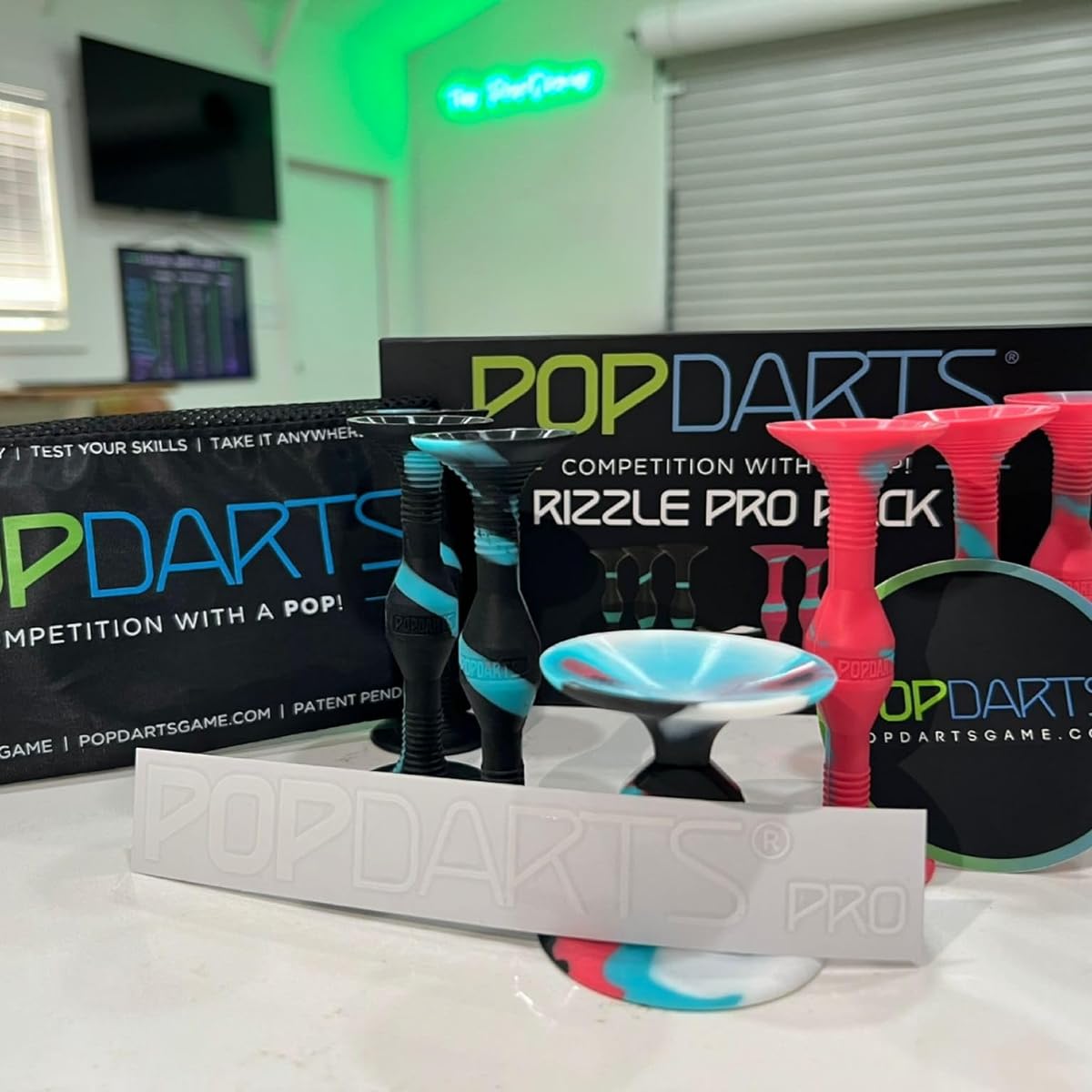 POPDARTS PRO Pack Game Set (Rizzle) - Indoor, Outdoor Suction Cup Throwing Game - Competition with a POP