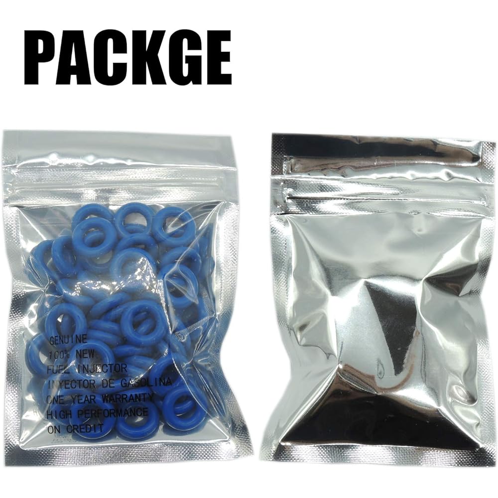 HiSport Fuel Injector O-Ring Set - [7.52mm X 3.53mm] Blue Universal Repair Kit [50 Pieces]