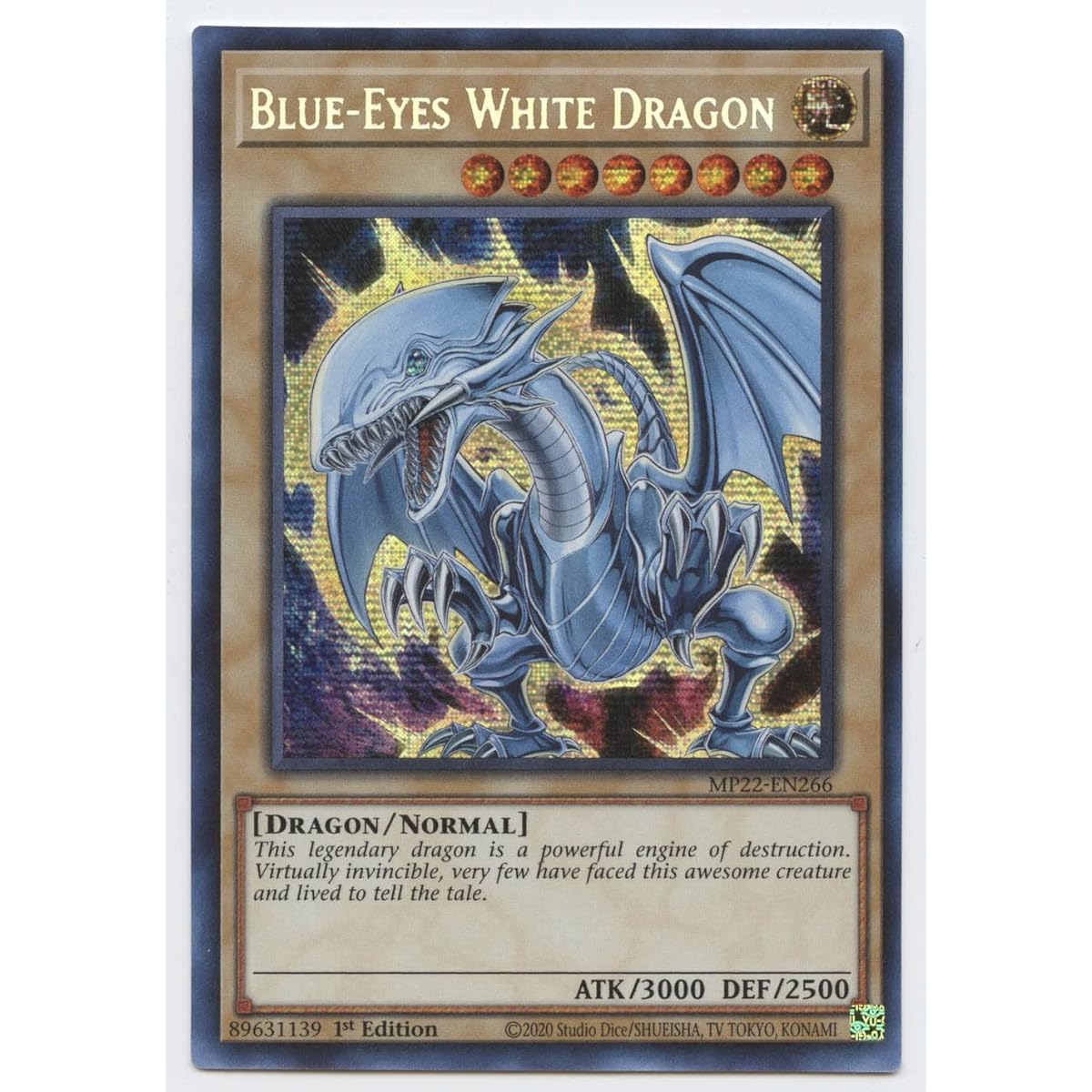 Blue-Eyes White Dragon - MP22-EN266 - Prismatic Secret Rare - 1st Edition