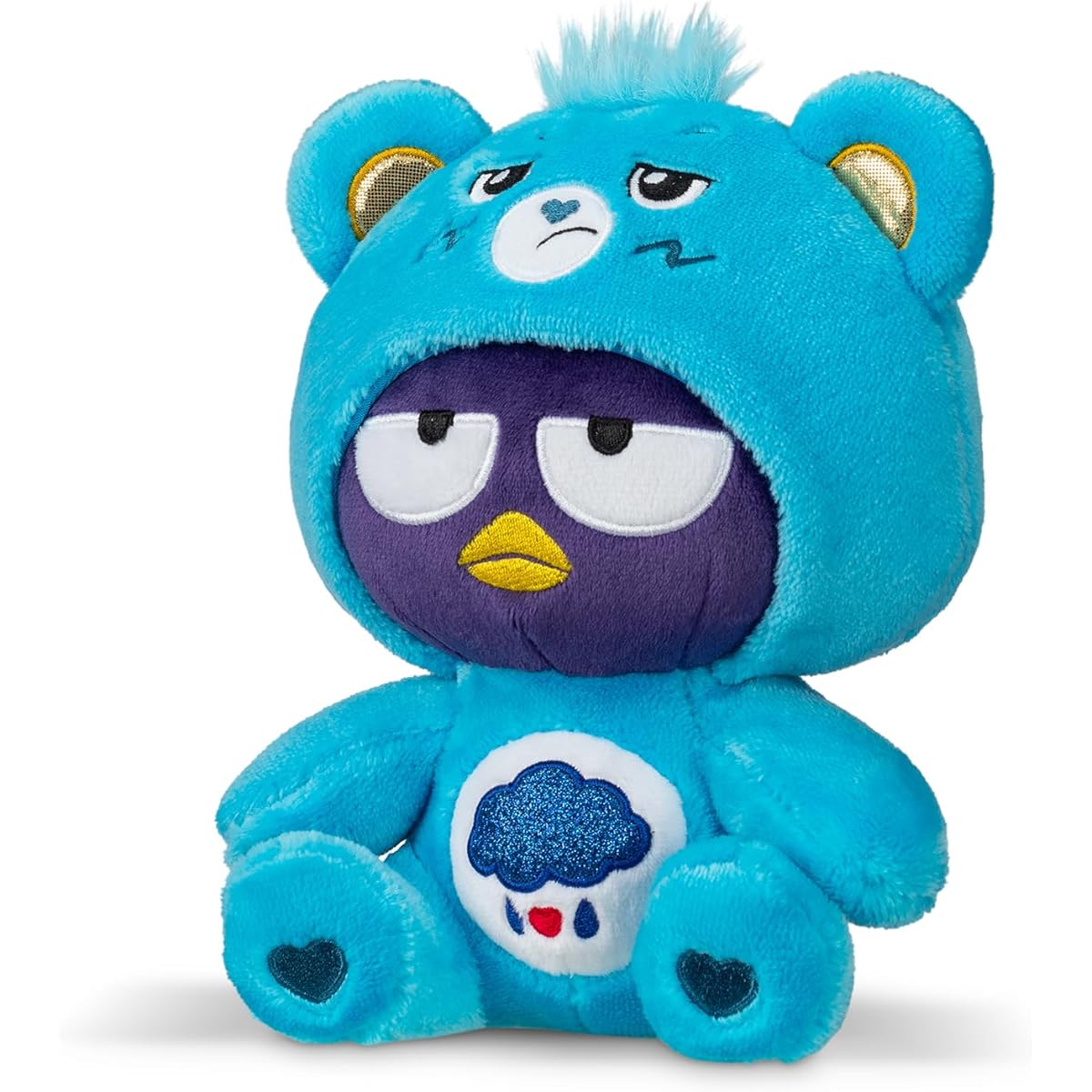 Care Bears - Badtz-Maru Grumpy Bear 20.3 cm Fun Size Plush Blue - Soft and Cuddly Best! - For Girls, Boys, Employees and Collectors, Ages 4+.