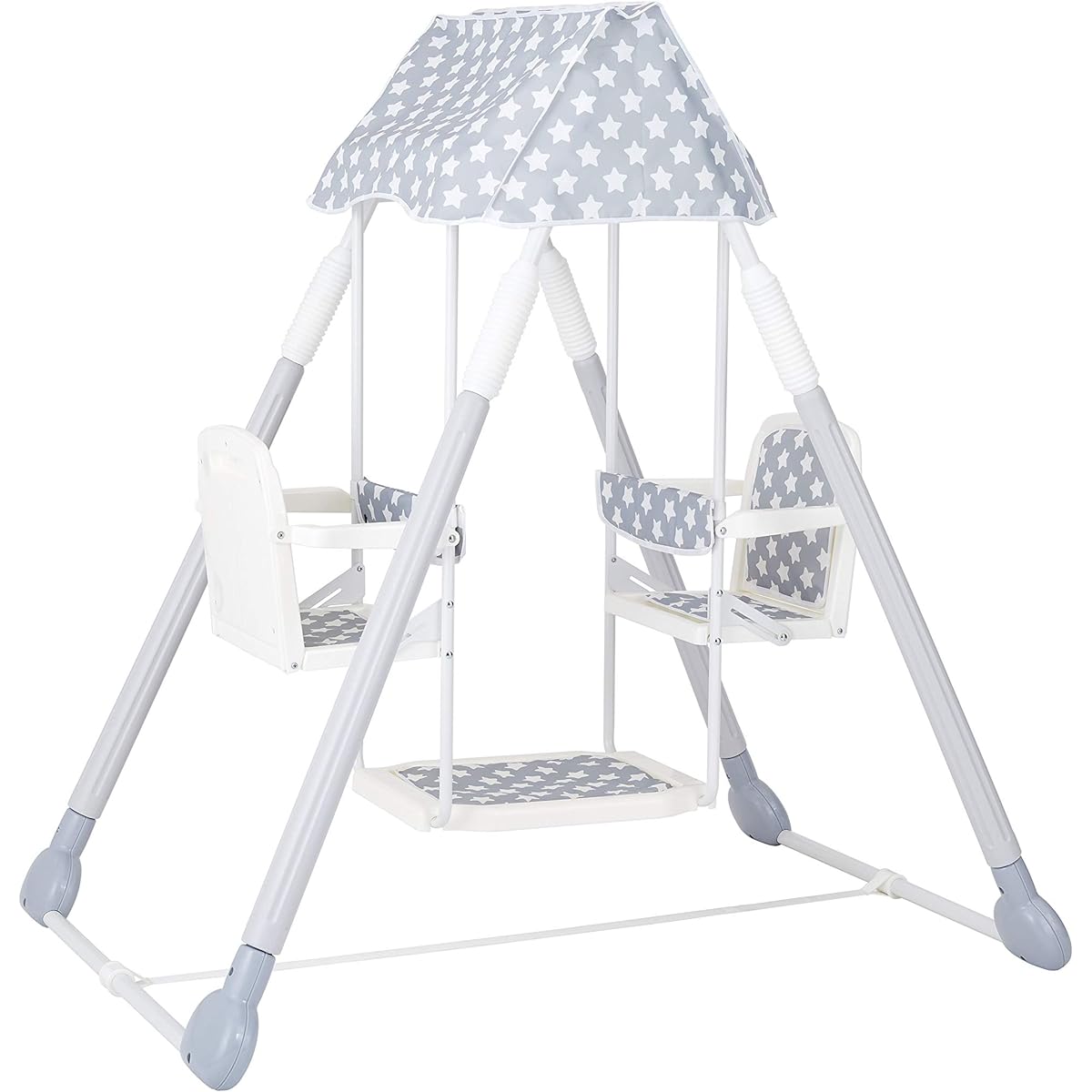 Nonaka Seisakusho Let's play in the room! 2-seater swing, gray, 1 piece (x 1) for ages 2 and up
