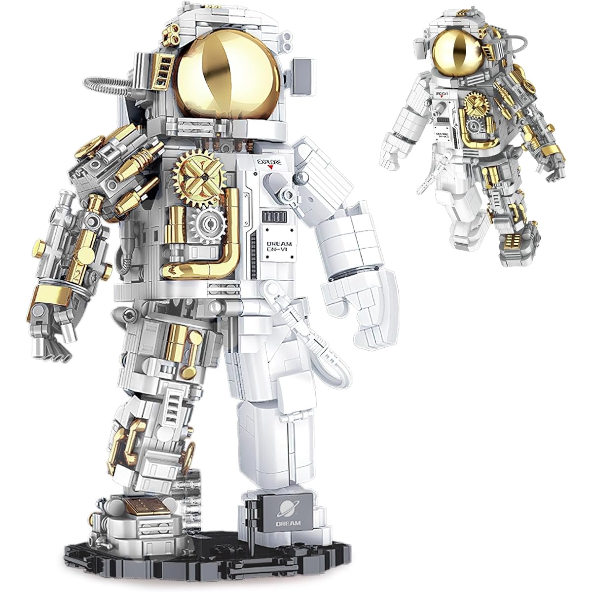 HSANHE Astronaut Building Set, Gifts for Adults, Gifts for Boys, Fits 8-14 Space Model Building Blocks, 1088 Pieces, Cool Collection Gifts, Toys for Adults
