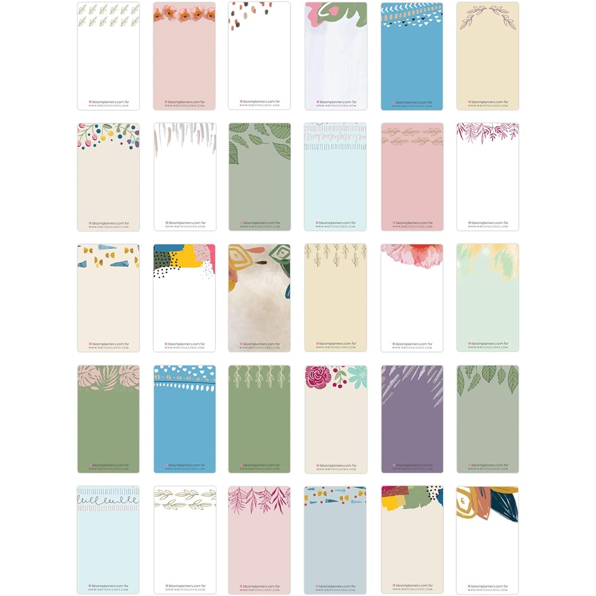 bloom daily planners Writefully His Prayer Card Deck (Pack of 30) - Inspirational Christian Bible Verses for Women - Biblical Encouragement Mini Quote Cards - Assorted Designs - 2" x 3.5"