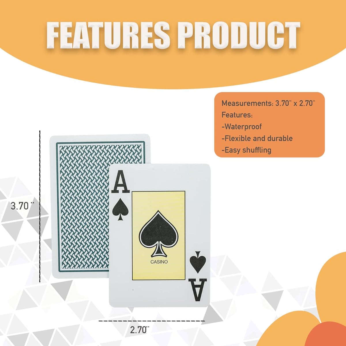 Mazmer Waterproof Playing Cards - Premium Deck for Any Poker or Blackjack Card Game - Cartas de Poker - Perfect and Easy for Travel Red and Blue Colors Baraja (2 Pack)