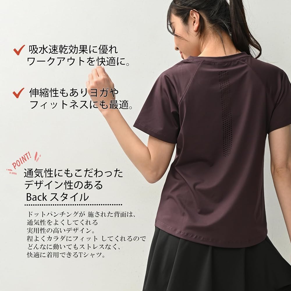 [JANJAM] Large Size Women's Tops T-shirt Short Sleeve Raglan Sleeve Mesh Switching Sportswear Gym Fitness