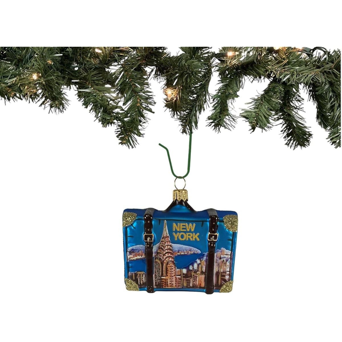 Pinnacle Peak Trading Company Brooklyn Bridge New York City Polished Glass Christmas Ornament - 1 Decor