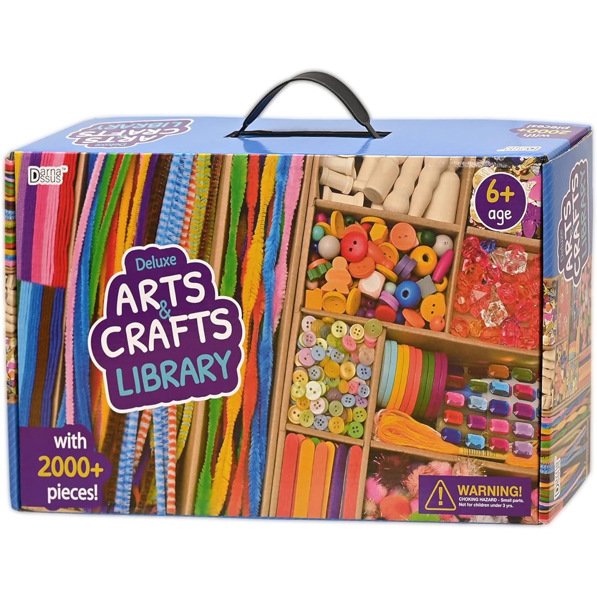 Darnassus 2000+ Craft Kit Library Craft Vault Supplies Creative Set Craft Materials Kit Box for Kids Ages 4-12 Gift