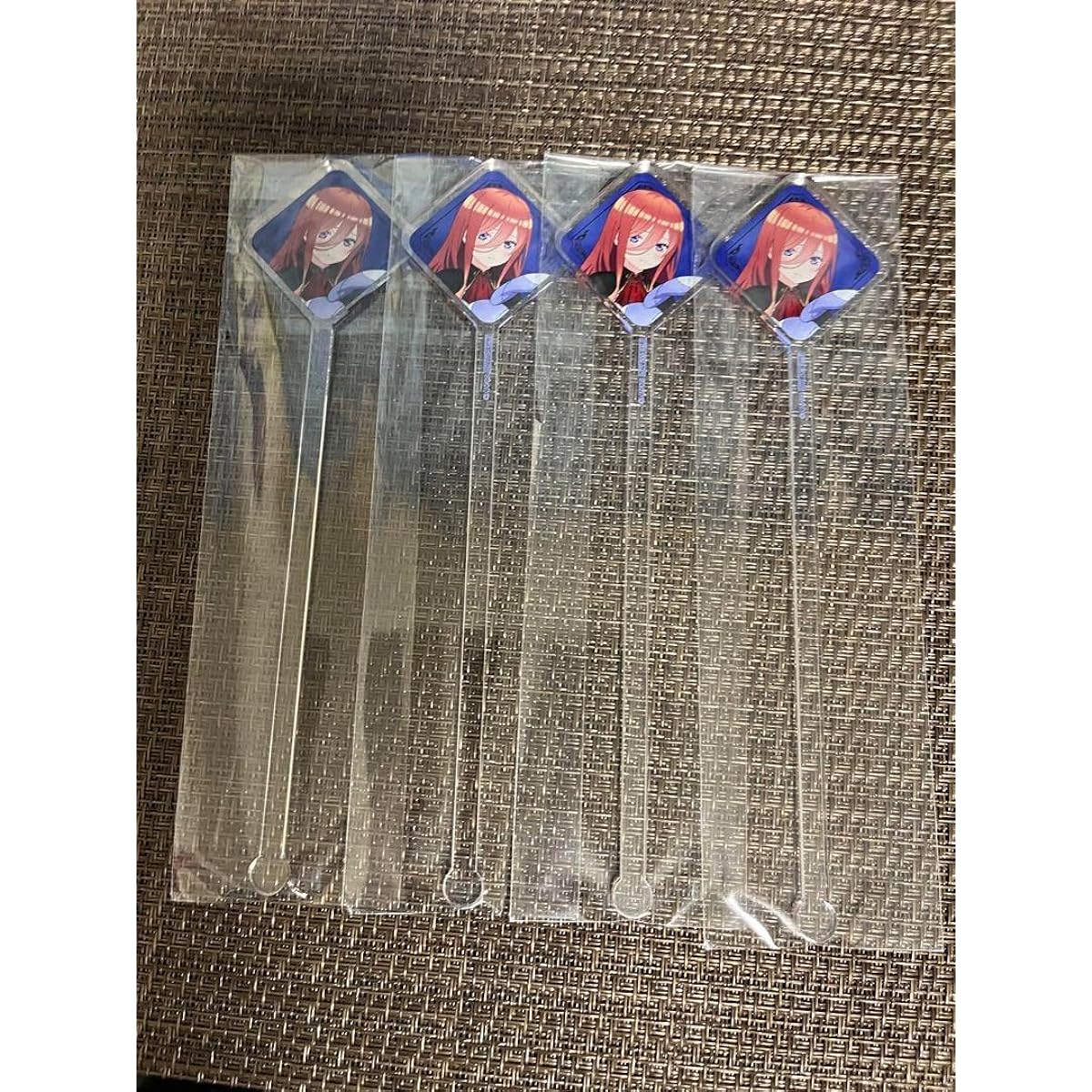 The Quintessential Quintuplets Karaoke no Tetsujin collaboration drink bonus acrylic stirrer Miku 4 pieces SU