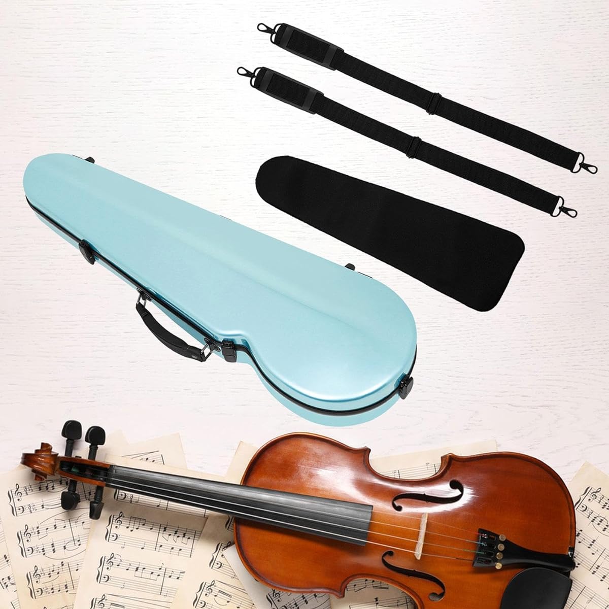 Hellery Hard Violin Case, Anti-Scratch Backpack for Violin Lovers,
