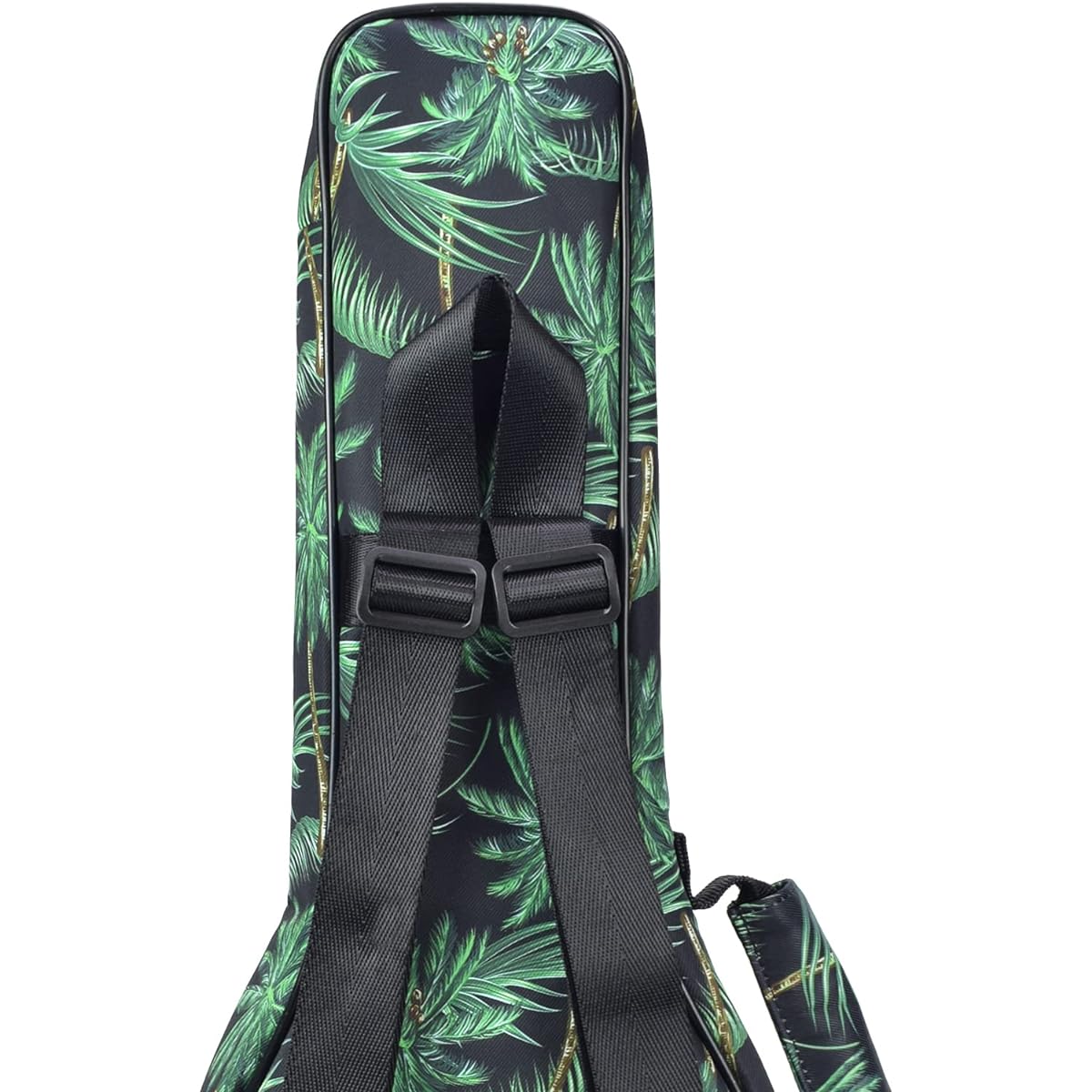 CLOUDMUSIC Ukulele Case Gig Bag Padded Backpack for Concert 23 Inch (Concert, Palm Tree Black)