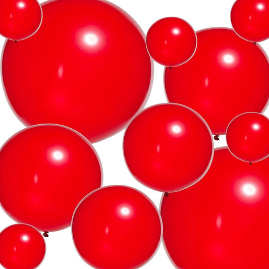 120pcs Latex Balloons Different Size Mixed Pack 18/12/10/5 Inch Latex Pastel Balloon Garland Kit for Graduation Birthday Party Baby Shower Wedding Halloween Christmas Party Decoration (Red)