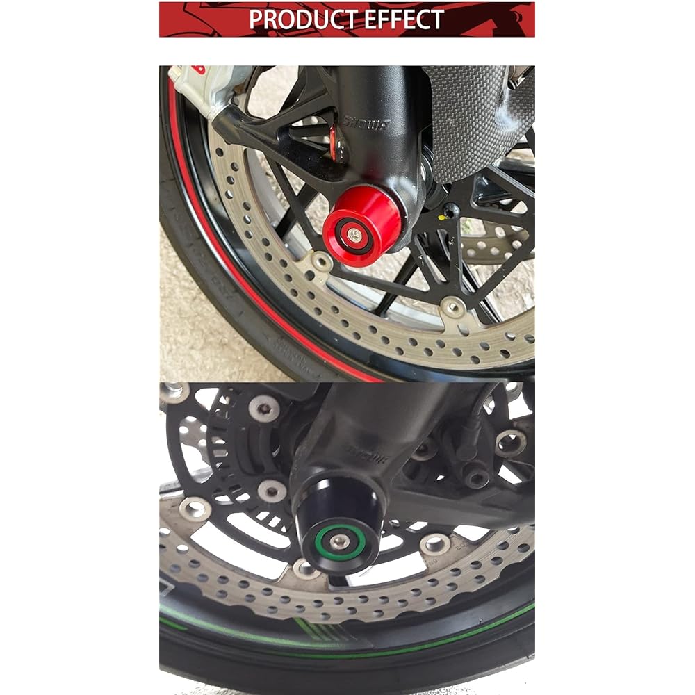 Bike Slider Ducati Multistrada 1100 1200 1200S 1260 Scrambler 1100 Motorcycle Front Axle Slider Wheel Protection (Color: Black, Size: A)