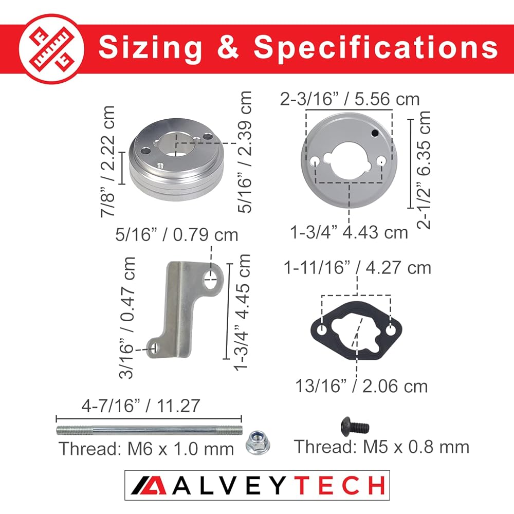AlveyTech High Performance Air Filter Intake Kit for Coleman BT200X & CT200U Mini Bike