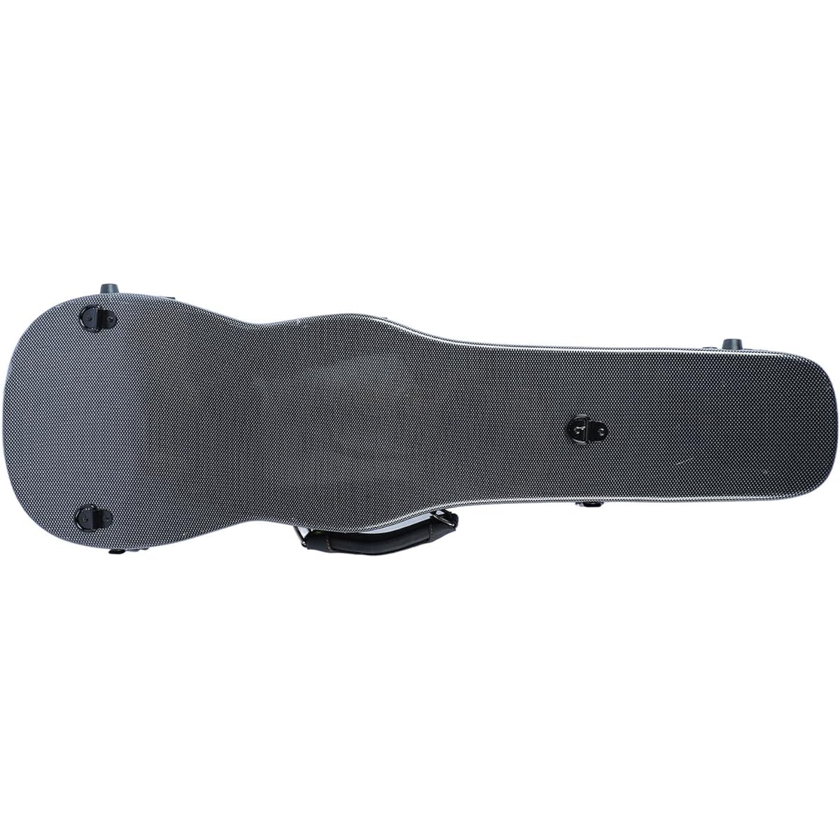 Violin Case, Carbon Fiber Violin Box with 2 Straps Strong Standard Size (Silver Gray)