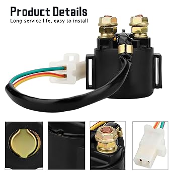 Starter Solenoid Relay for Fourtrax 300 250 200 125 Big Red 200 Yamaha Big Bear Warrior Wolverine 350 Kodiak 400 Virago 750 535 Grizzly 80 125 Suzuki Intruder 750 800