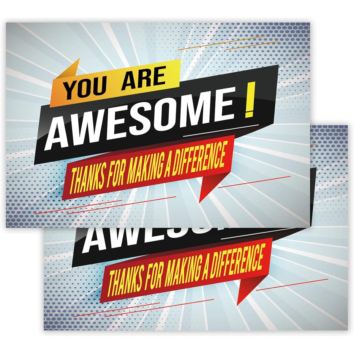 50pcs You Are Awesome Postcards by Kudos Thank You Cards, Appreciation Mini Note Cards, Inspirational, Motivational, Encouraging, Kindness Notes, Express Your Gratitude in Style