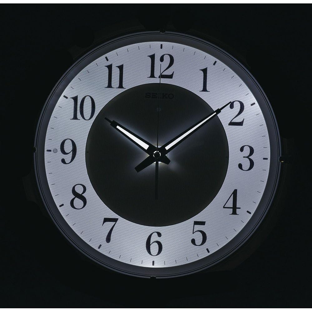 Seiko Clock Wall Clock Automatic Lighting Radio Wave Analog Visible at Night Fine Light NEO Neo White Pearl KX393W