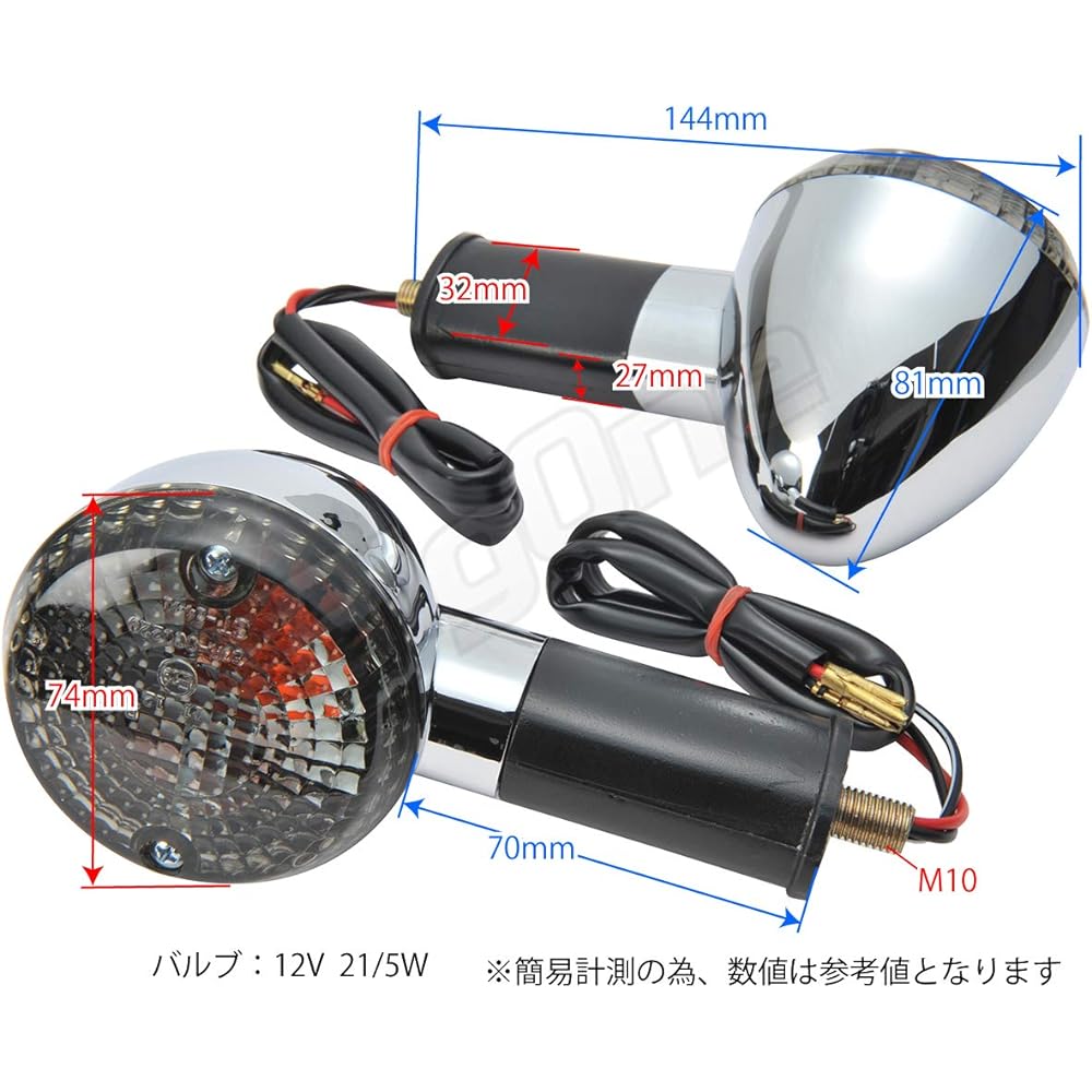 Zephyr 400 750 1100 ZRX2 Vulcan 400 800 1500 Classic Drifter Front Turn Signal Smoke Double Ball Turn Signal Stay Genuine Replica / 46489