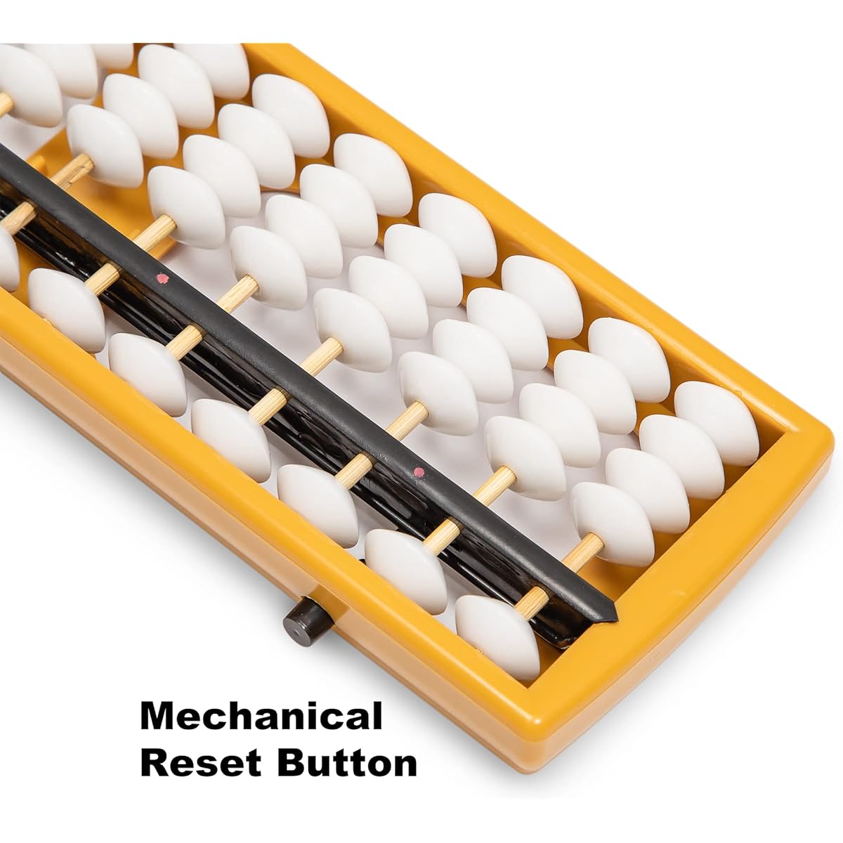 Digital Standard Abacus - 9.75 Inch - Professional 13 Column Soroban with Reset Button Calculator (Functional and Educational Tool)