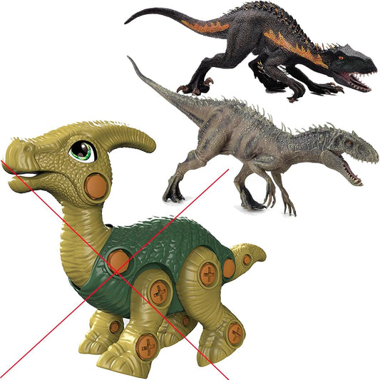Momoplay 13 Inch Tyrannosaurus Rex Raptor Set Realistic Looking Dinosaur Tyrannosaurus Rex Velociraptor Action Figure Toy