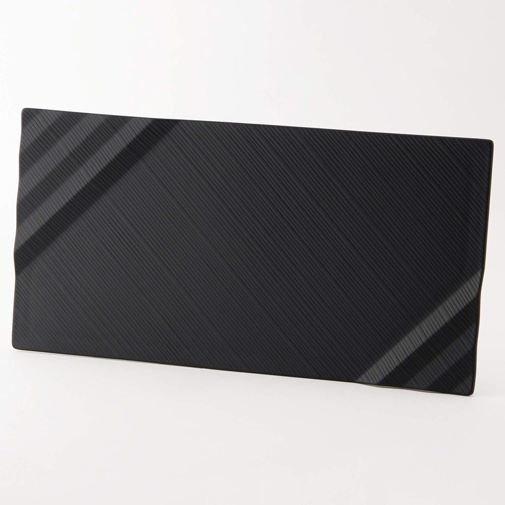 NARUMI Plate Dish Black Matte Black 28cm Oblong Flat Tray Made in Japan 58017-7C5828