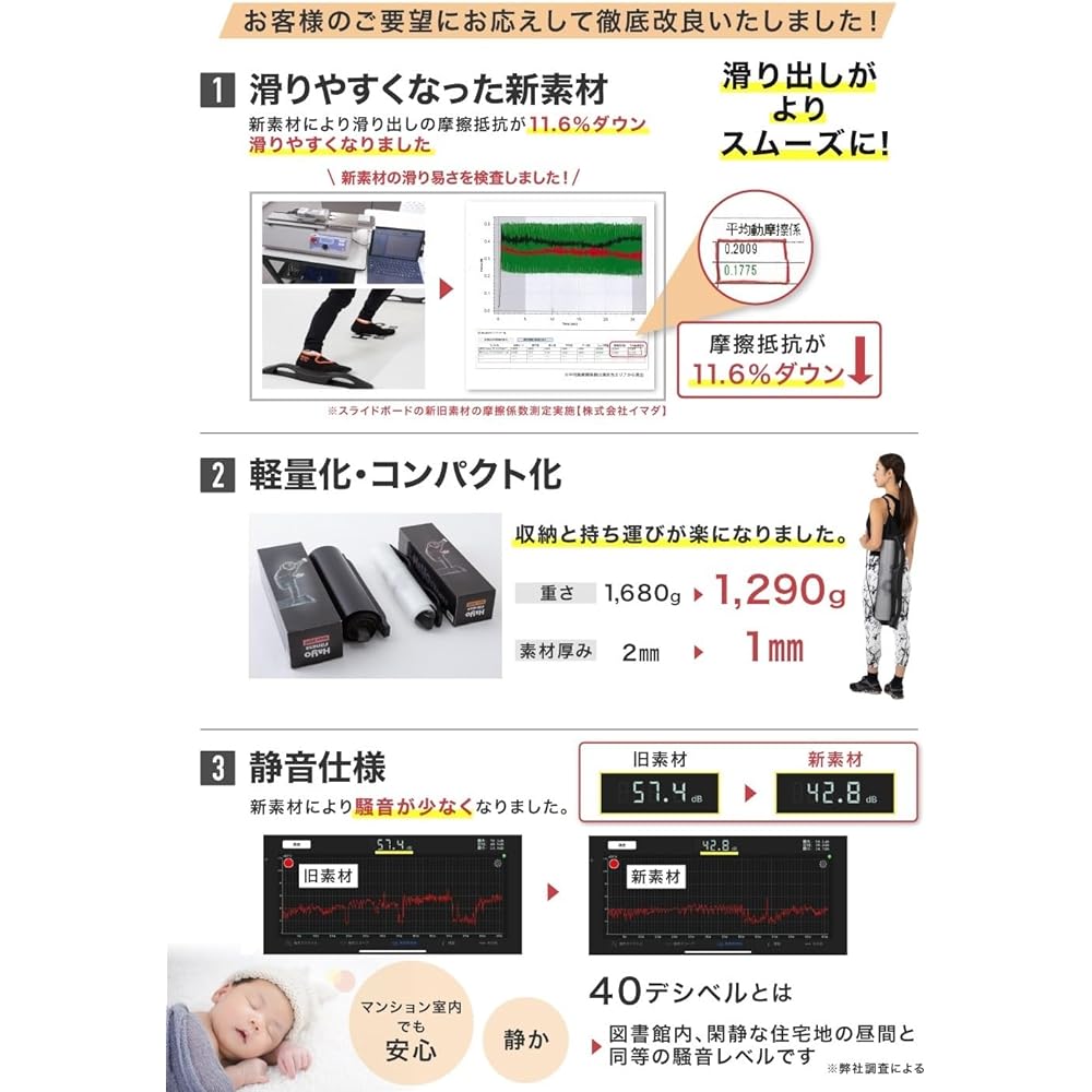 H&Yo Improved Slide Board Skate Training [23 types of exercise videos included] Muscle training and aerobic exercise at the same time at home