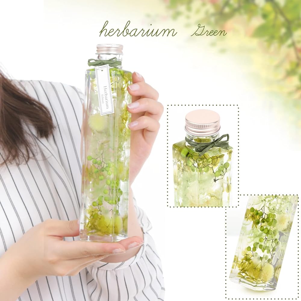 [Felinas] Herbarium square type (with gift box ribbon) (pink & green)