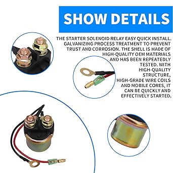 Stylemafia Starter Solenoid Relay Yamaha Waverunne WR500 WR650 WRA700 SJ650 SJ700 GP1200 WJ500 MercurOutboard 6G1-81940-00-00 6G1-81941-10-00 Mercury Marine 8250 96T01 89-825096T01 89-825096T .