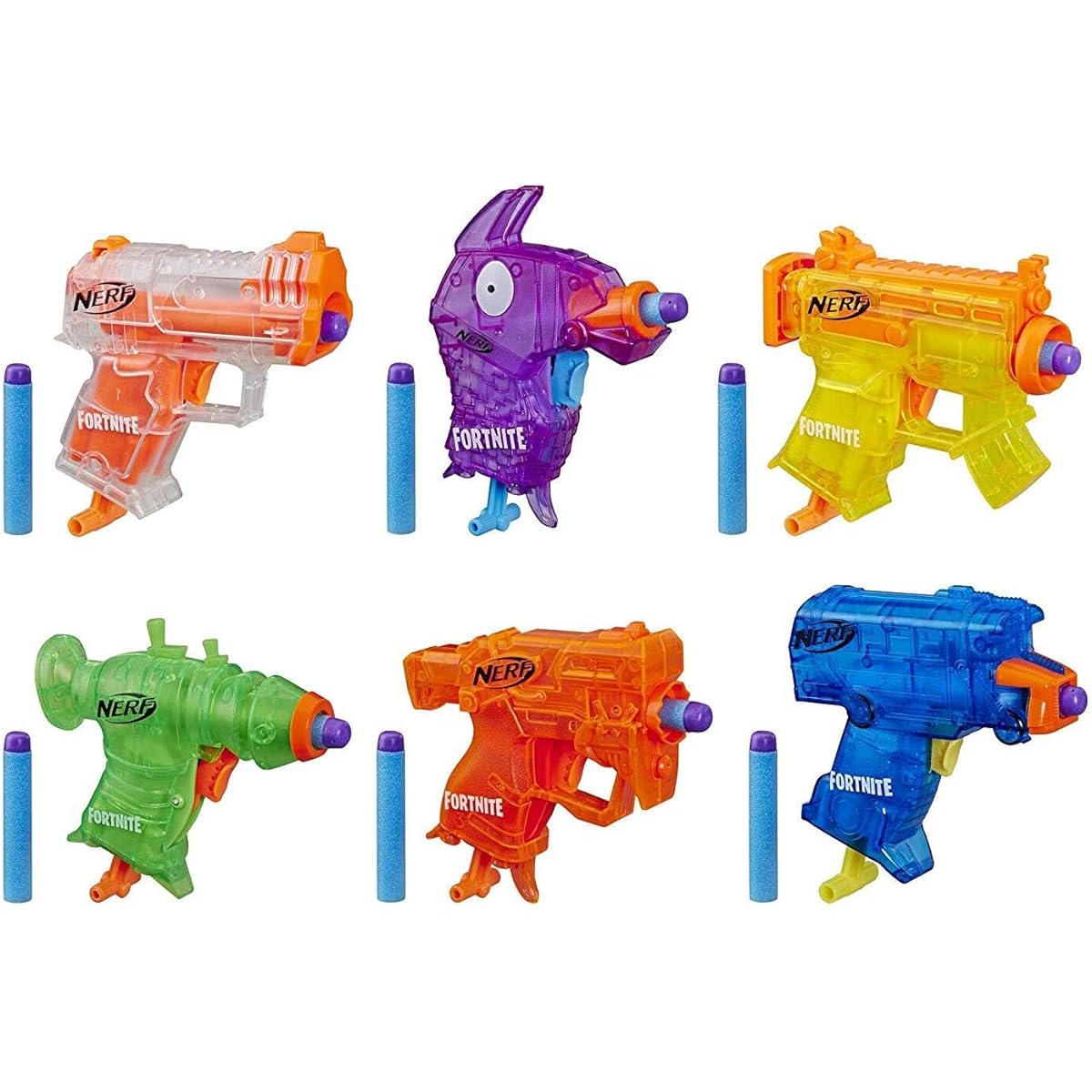NERF Fortnite Micro Ice Storm Collection -- Includes 6 Microshots Blasters & 12 Official Elite Darts -- for Youth, Teens, Adults