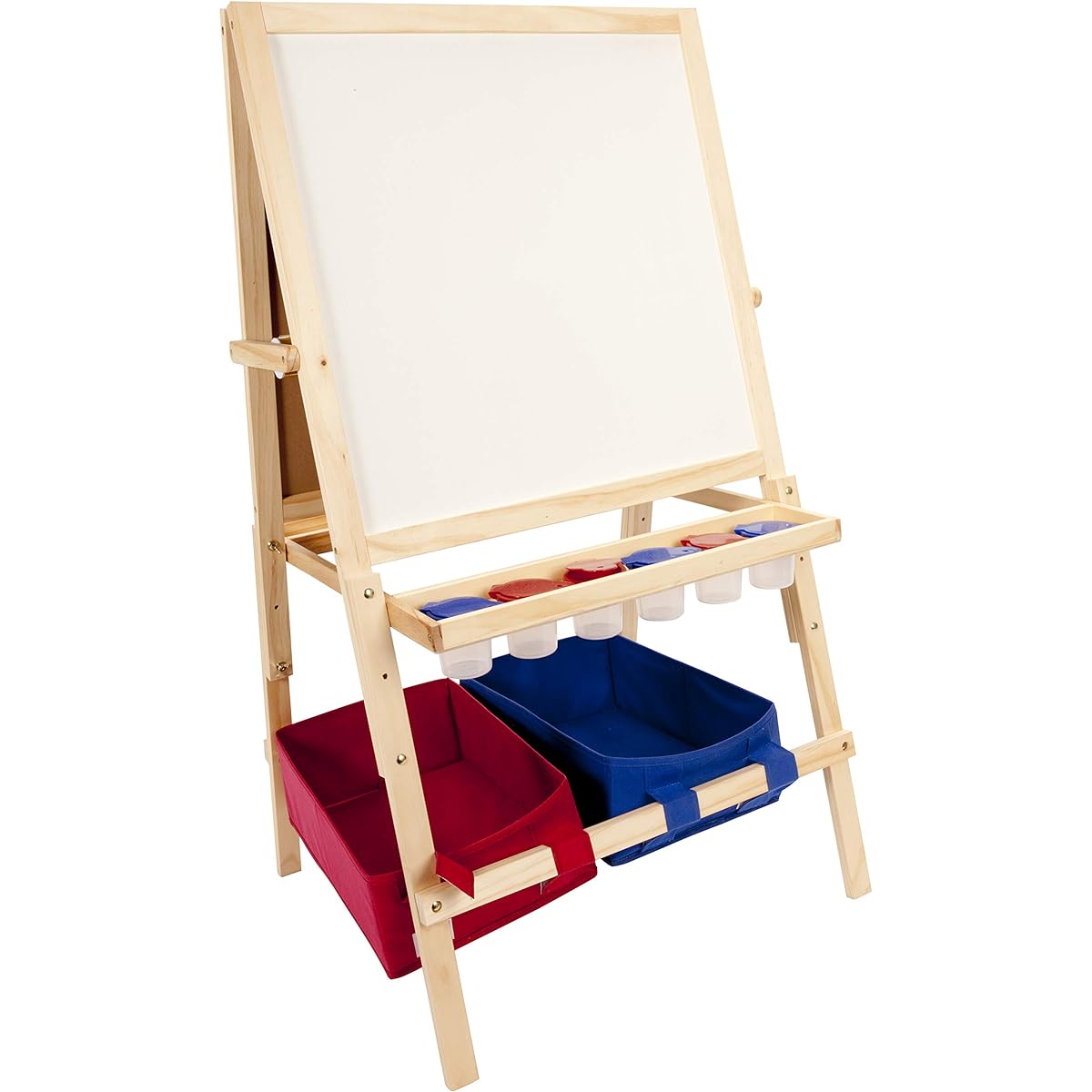 Kids Easel – Chalkboard and Dry Erase Easel W/Storage Bin