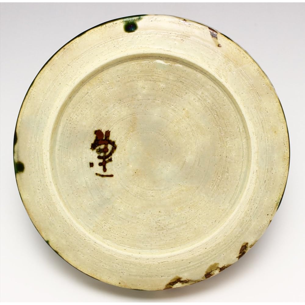Mino ware "Nakagaki Renji" 7 inch deep plate Oribe tortoiseshell crest diameter approx. 21cm (in gift box) Made in Japan 043-0090