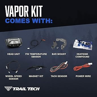 Trail Tech 752-110 Black Vapor Digital Speedometer Tachometer Gauge Kit 2000-2017 KTM Husqvarna Hasaberg