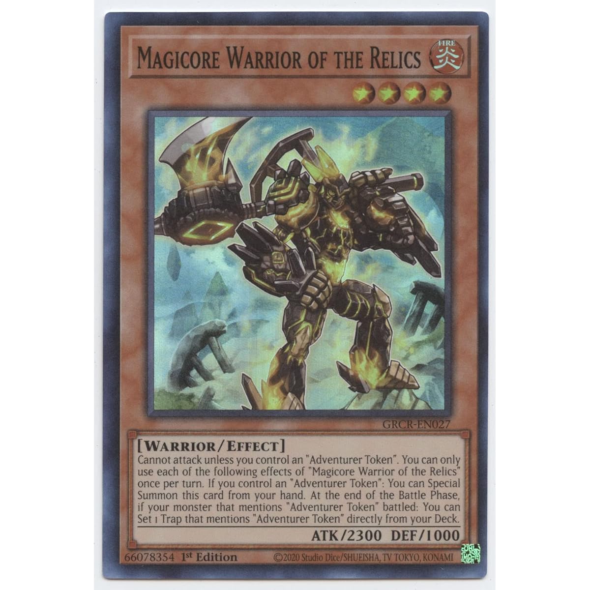 Magicore Warrior of the Relics - GRCR-EN027 - Super Rare - 1st Edition