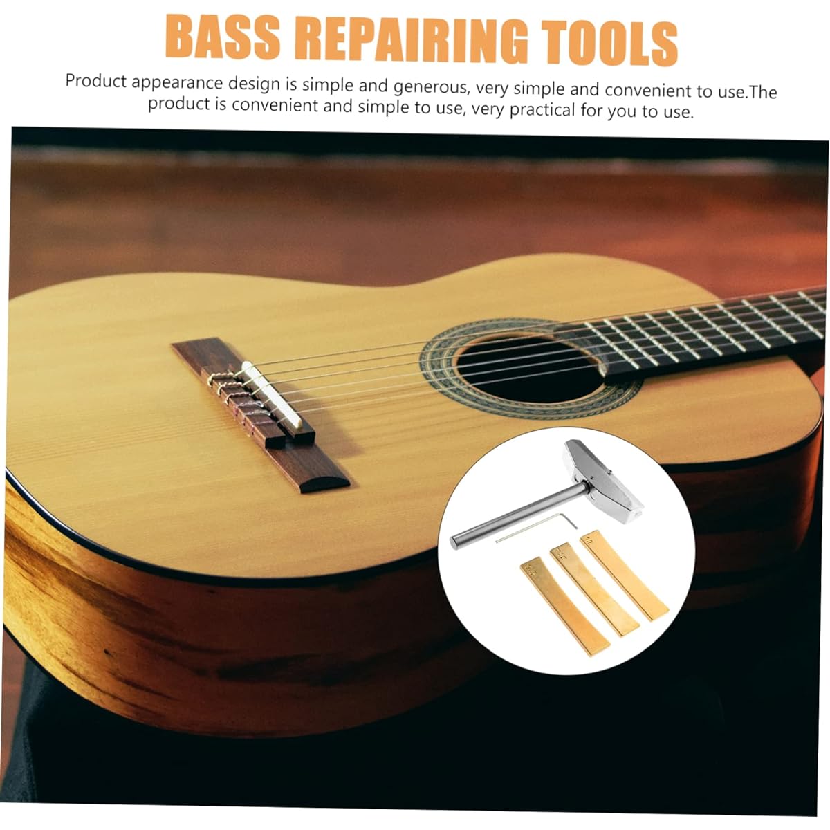 VICASKY 5pcs Fret Installation Kit Capo Fret Insert Fret Press Bass Jig Multi-Tool Cowl Insert Guitar Ukulele Installation Tool Bass Installation Lens