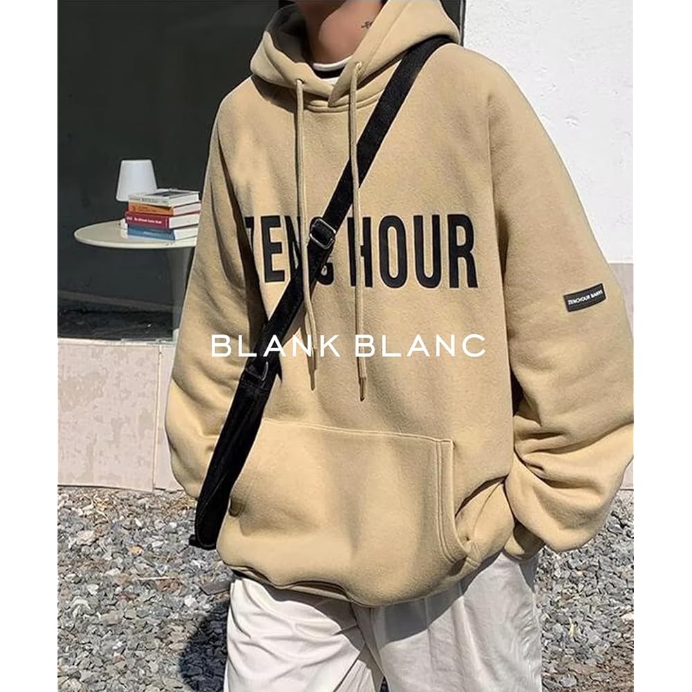 [BLANK BLANC] [Limited stock] Parka Hoodie Logo English Letters Big Silhouette Oversize Street B13