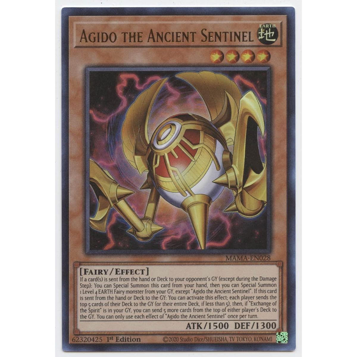 Agido The Ancient Sentinel - MAMA-EN028 - Ultra Rare - 1st Edition